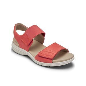 NWT ROCKPORT Womens Red 1/2" Platform Beaumont Toe Wedge Slingback Sandal 10